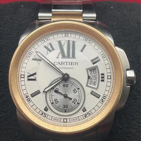 Cartier Calibre de Cartier W7100036 42mm Yellow gold and Stainless steel Silver