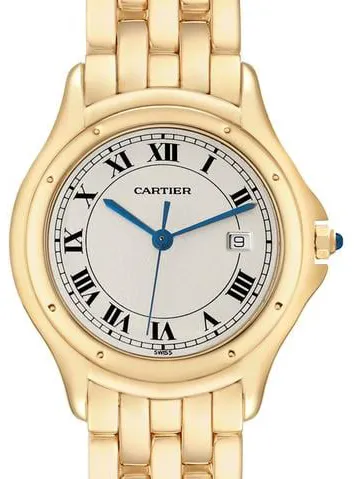 Cartier Cougar 887904 33mm Yellow gold Silver