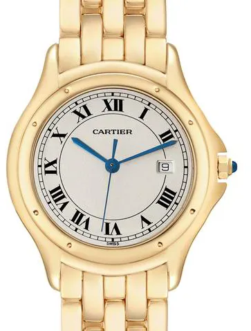 Cartier Cougar 887904 33mm Yellow gold Silver 1