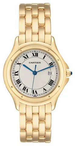 Cartier Cougar 887904 33mm Yellow gold Silver 2