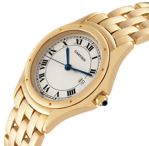 Cartier Cougar 887904 33mm Yellow gold Silver 3