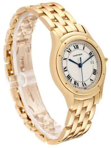 Cartier Cougar 887904 33mm Yellow gold Silver 4