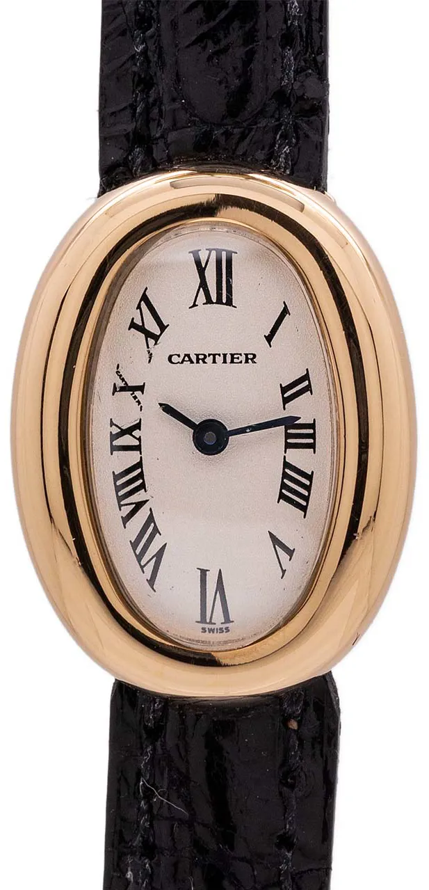 Cartier Mini Baignoire 1960 18mm 18K YG White