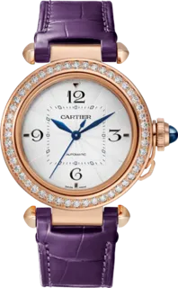 Cartier Pasha WJPA0012 Rose gold Silver