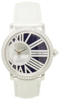 Cartier Rotonde de Cartier hpi01197 35mm White gold Blue