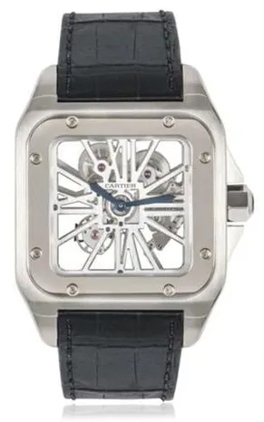 Cartier Santos 100 W2020018 46mm Palladium Skeletonized