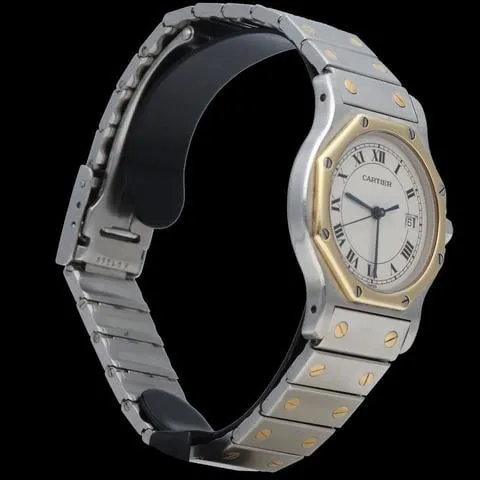 Cartier Santos 187902 30mm Yellow gold and Stainless steel White 6