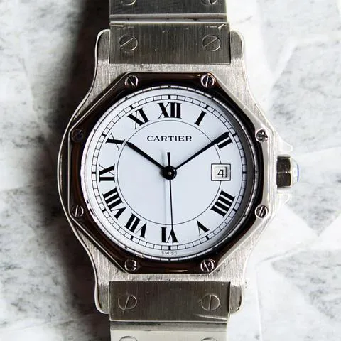 Cartier Santos 2965 30mm Stainless steel White