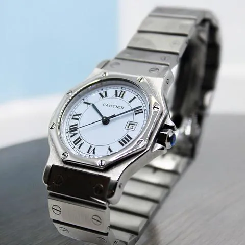 Cartier Santos 2965 30mm Stainless steel White 3