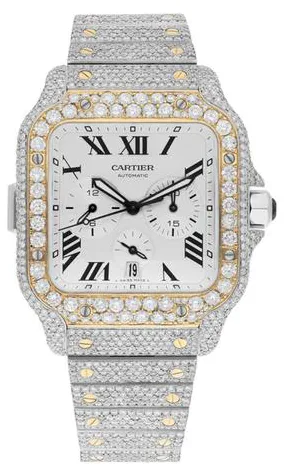 Cartier Santos W2SA0008 44mm Yellow gold and Stainless steel Silver 1