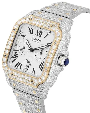 Cartier Santos W2SA0008 44mm Yellow gold and Stainless steel Silver 2