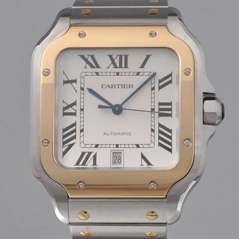 Cartier Santos W2SA0009 47.5mm Yellow gold and Stainless steel Silver 1