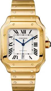 Cartier Santos WGSA0029 Yellow gold Silver