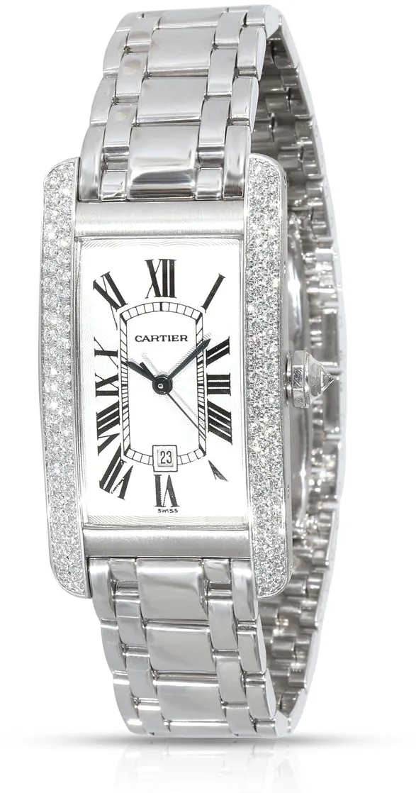 Cartier Tank WB7026L1 22mm White gold Silver