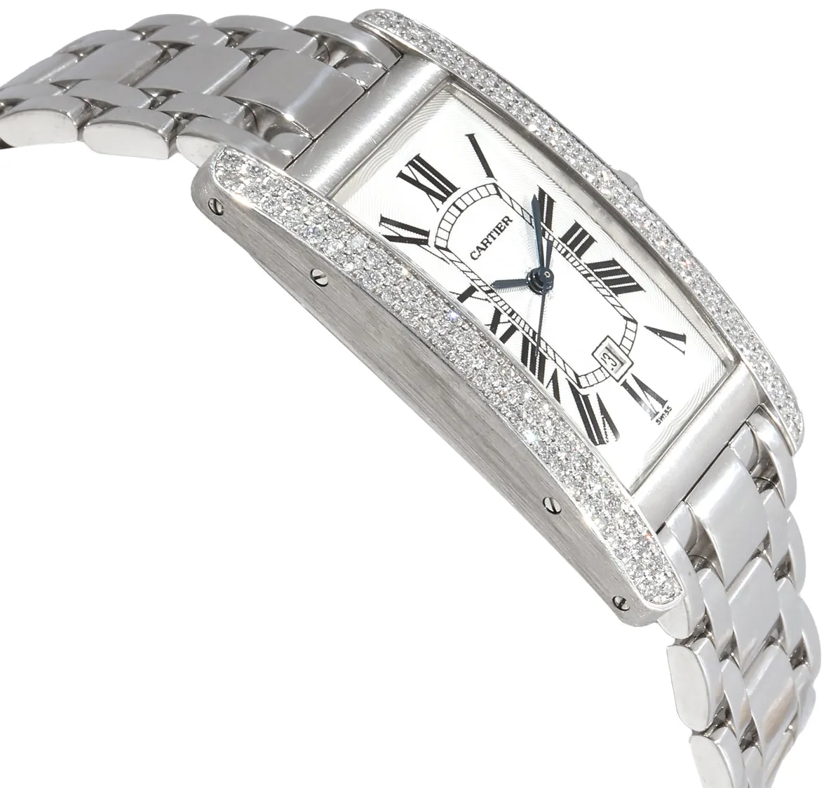 Cartier Tank WB7026L1 22mm White gold Silver 2