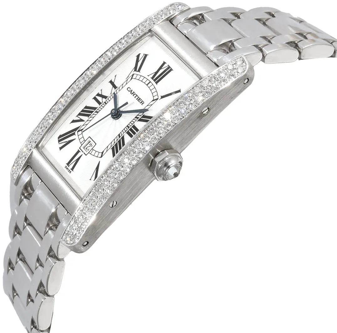 Cartier Tank WB7026L1 22mm White gold Silver 3