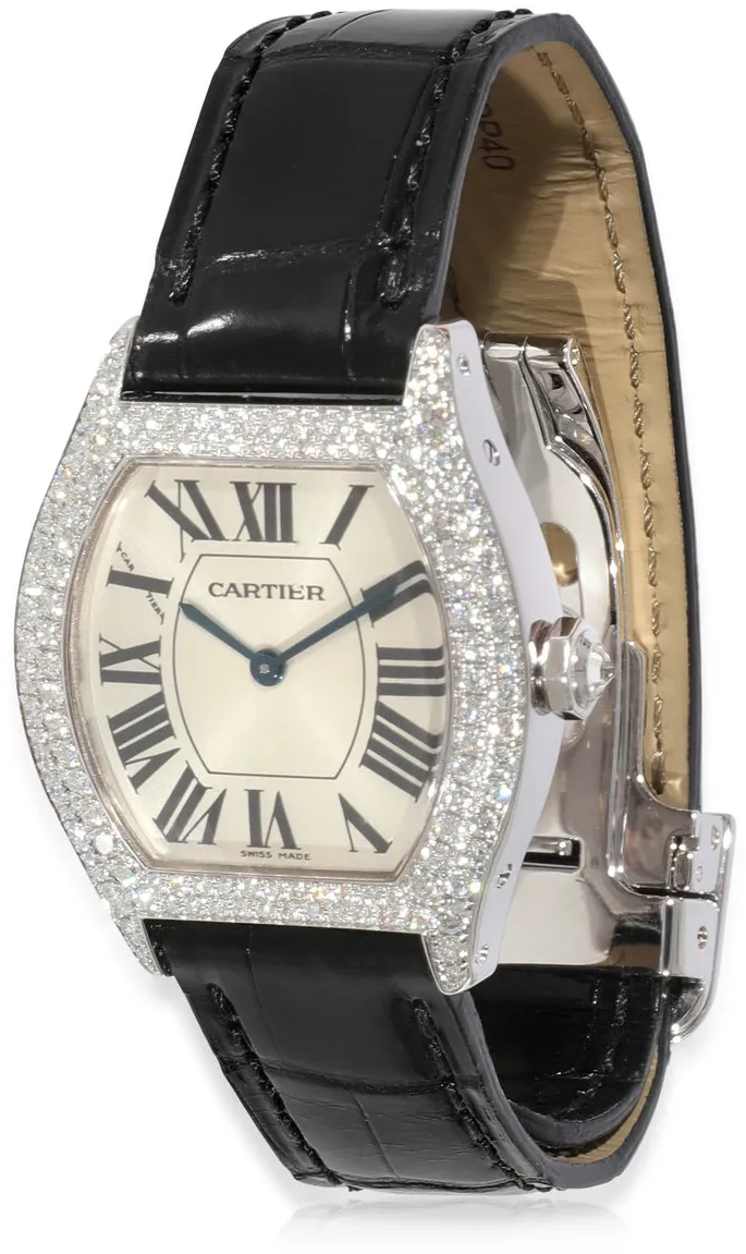 Cartier Tortue 2644 28mm White gold Silver