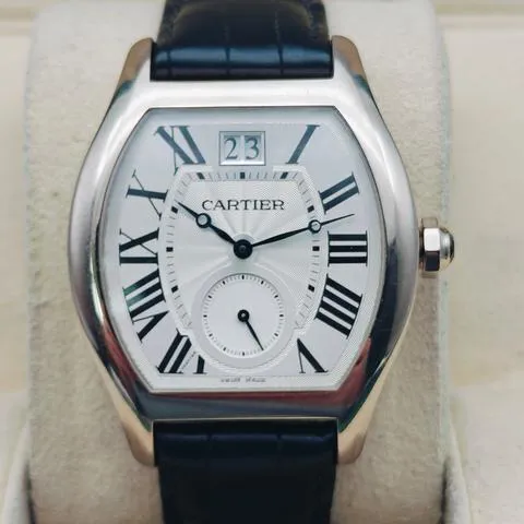 Cartier Tortue W1556233 48mm White gold Silver