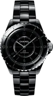 Chanel J12 H6185 Black ceramic Black