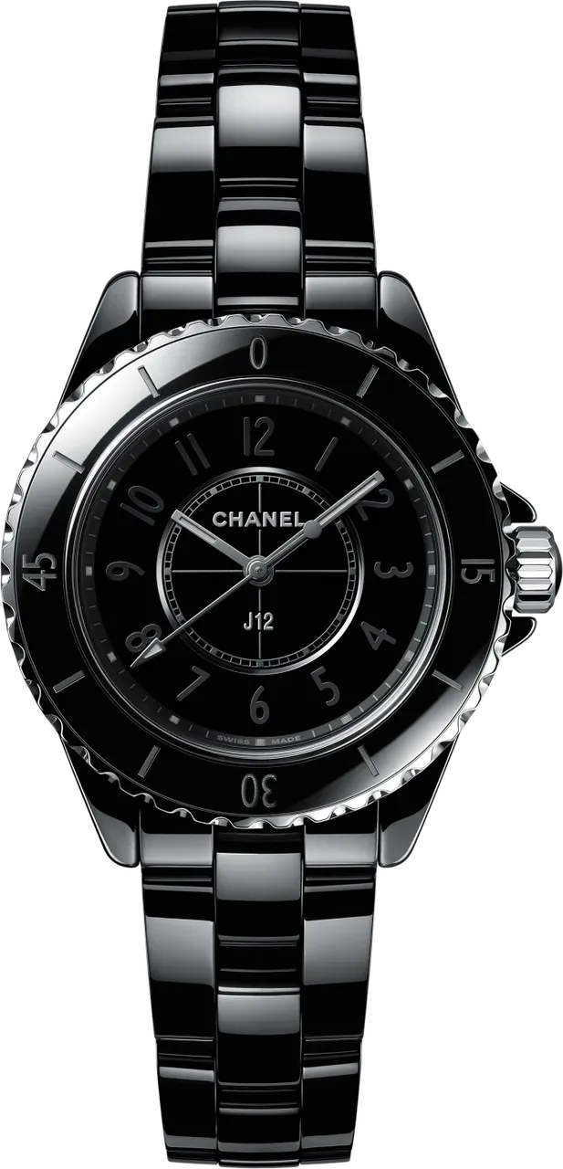 Chanel J12 H6346 33mm Black ceramic Black