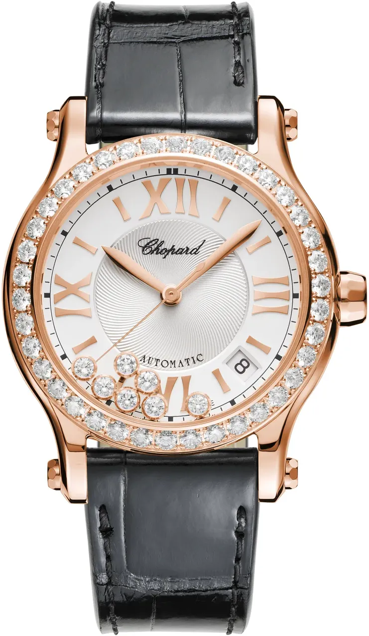 Chopard Happy Sport 274808-5003 36mm Rose gold and 18k rose gold Silver