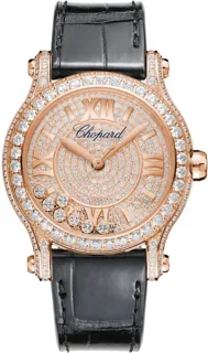 Chopard Happy Sport 274891-5001 Rose gold and Diamond Pave