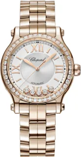 Chopard Happy Sport 275378-5004 18k rose gold Silver