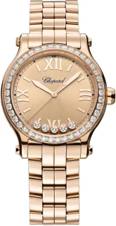 Chopard Happy Sport 275378-5009 Rose gold Pink