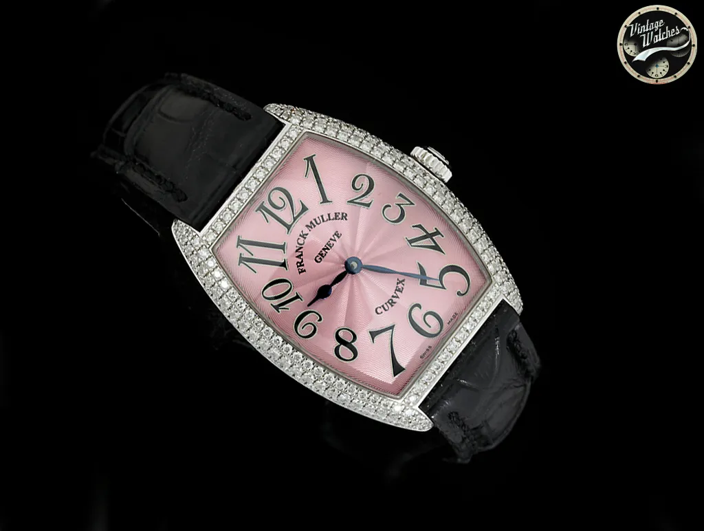 Franck Muller Curvex 7502 QZ D White gold and Diamond 4