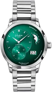 Glashütte PanoMatic 1-90-02-13-32-70 Stainless steel Green