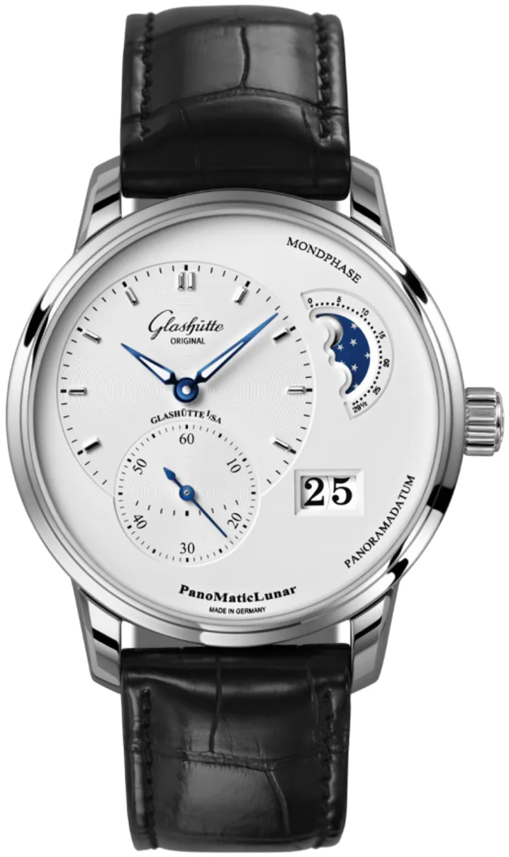 Glashütte PanoMaticLunar 1-90-02-42-32-61 40mm Stainless steel White