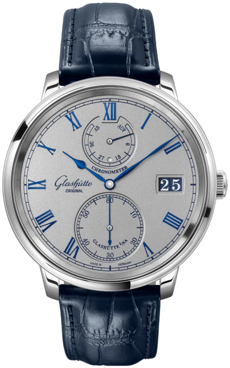 Glashütte Senator 1-58-08-01-04-61 42mm White gold Silver