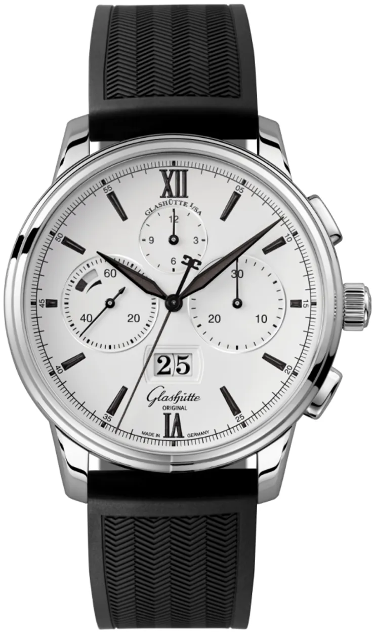 Glashütte Senator Chronograph Panorama Date 1-37-01-05-02-33 42mm Stainless steel Silver