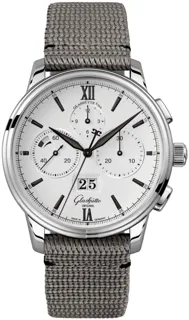 Glashütte Senator Chronograph Panorama Date 1-37-01-05-02-36 Stainless steel White