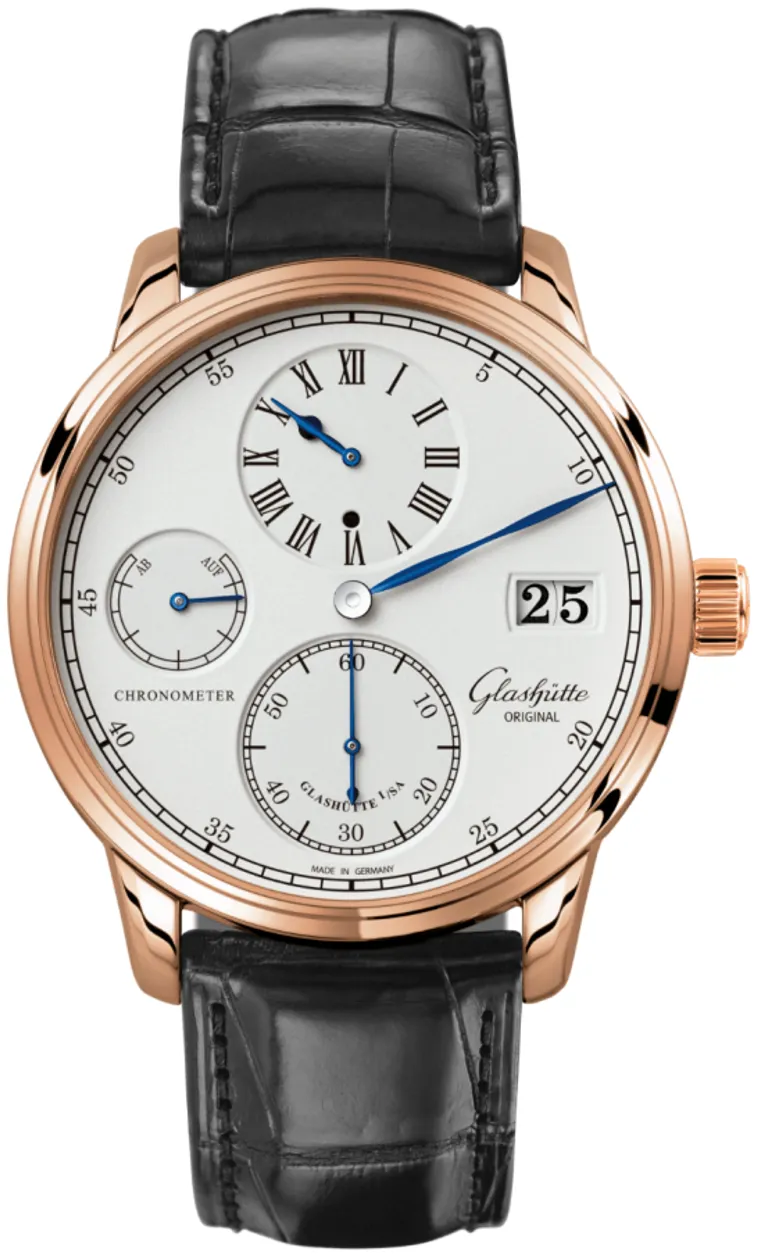 Glashütte Senator Chronometer Regulator 1-58-04-04-05-04 42mm Rose gold and 18k rose gold Silver