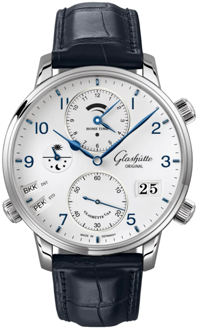 Glashütte Senator Cosmopolite 1-89-02-03-02-61 44mm Stainless steel White