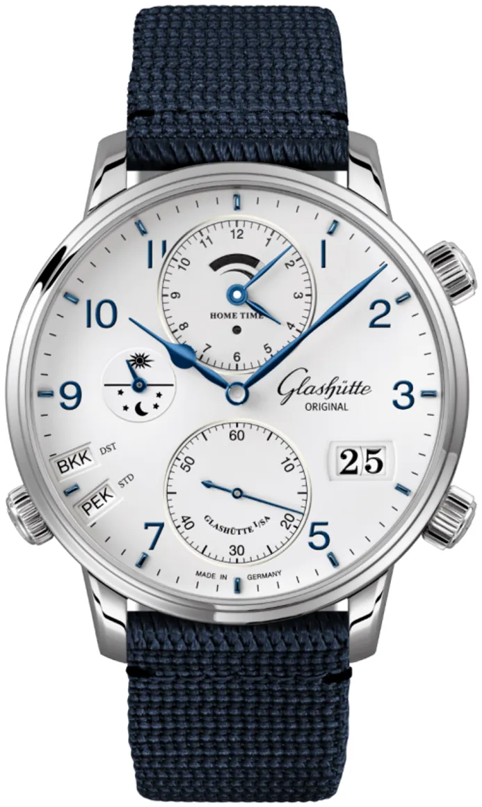 Glashütte Senator Cosmopolite 1-89-02-03-02-64 44mm Stainless steel White