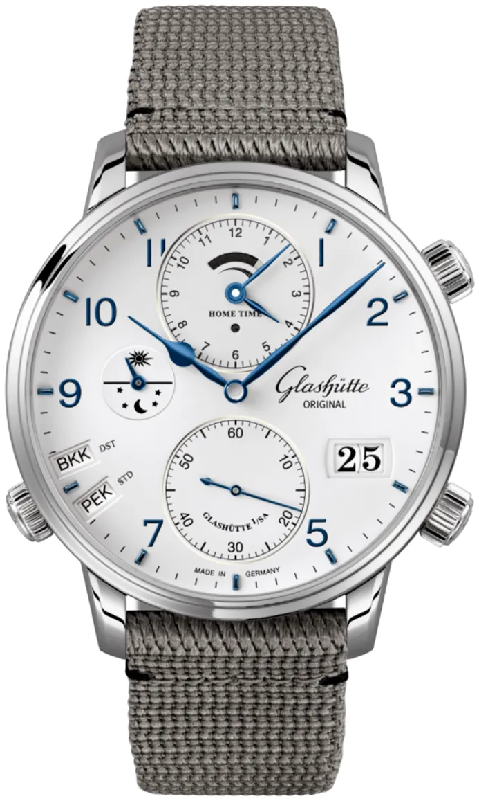 Glashütte Senator Cosmopolite 1-89-02-03-02-66 44mm Stainless steel White