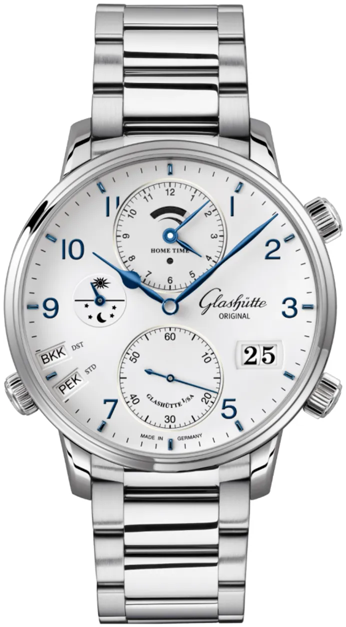 Glashütte Senator Cosmopolite 1-89-02-03-02-70 44mm Stainless steel White