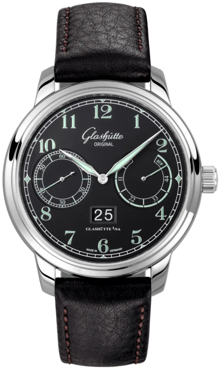 Glashütte Senator Observer 100-14-07-02-30 44mm Stainless steel Black