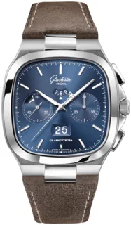 Glashütte Seventies Chronograph Panorama Date 1-37-02-08-02-62 Stainless steel Blue