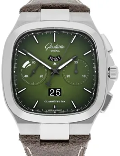 Glashütte Seventies Chronograph Panorama Date 1-37-02-09-02-62 Stainless steel Green