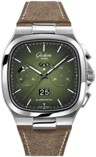 Glashütte Seventies Chronograph Panorama Date 1-37-02-09-02-62 Stainless steel Green