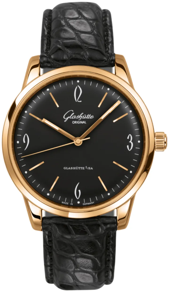 Glashütte Sixties 1-39-52-02-01-04 39mm Rose gold and 18k rose gold Black