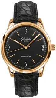 Glashütte Sixties 1-39-52-02-01-04 39mm 18k rose gold Black