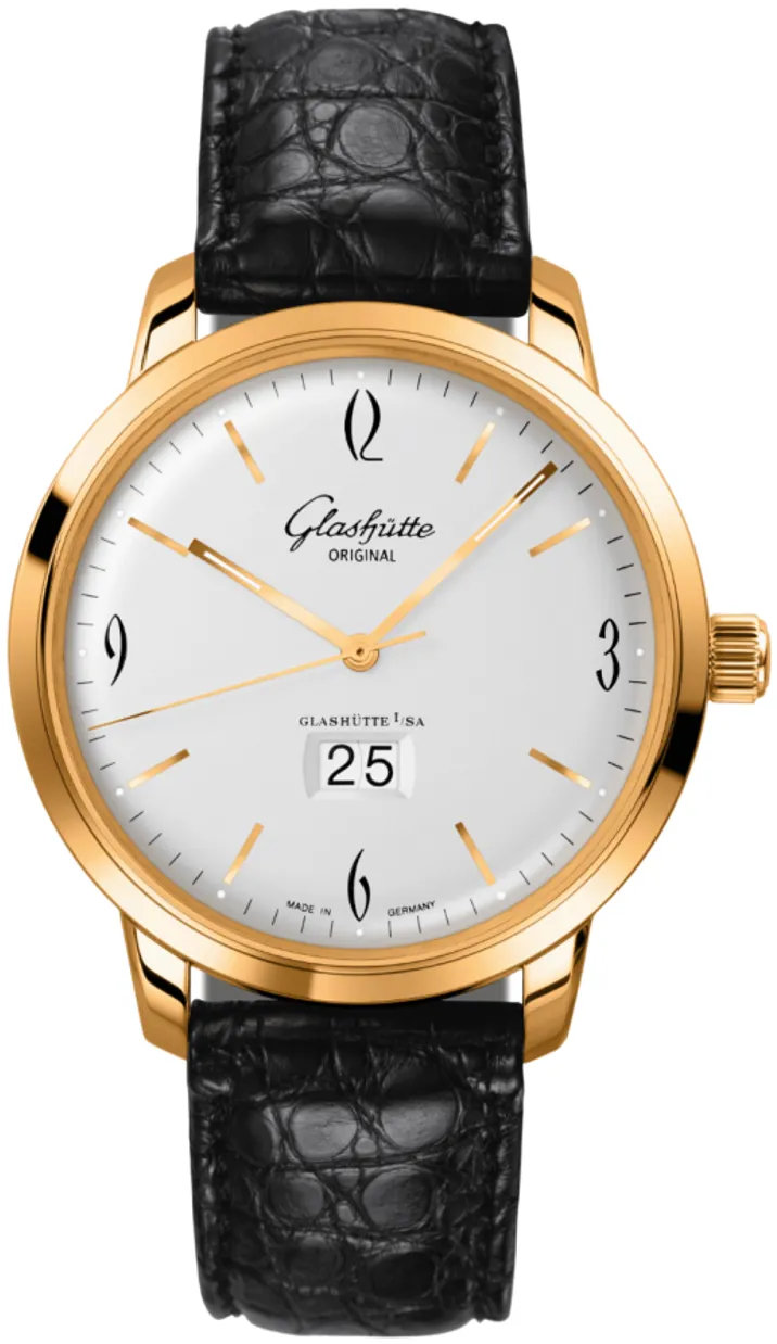 Glashütte Sixties Panorama Date 2-39-47-01-01-04 42mm Rose gold and 18k rose gold Silver