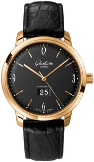 Glashütte Sixties Panorama Date 2-39-47-02-01-04 42mm 18k rose gold Black