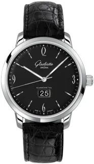 Glashütte Sixties Panorama Date 2-39-47-03-02-04 42mm Stainless steel Black