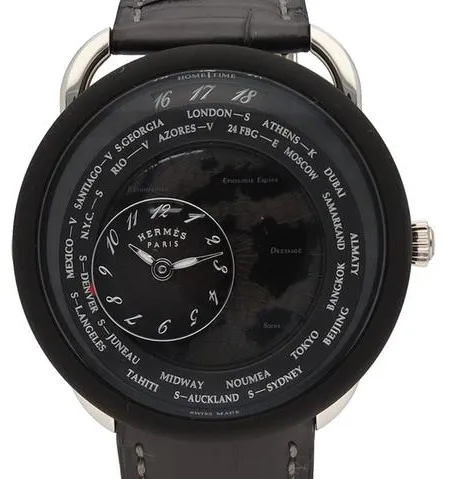 Hermès Arceau AR10.741.330 41mm Platinum Black