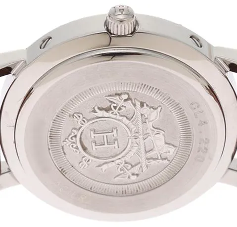 Hermès Clipper CL4.220 24mm Yellow gold and Stainless steel White 3